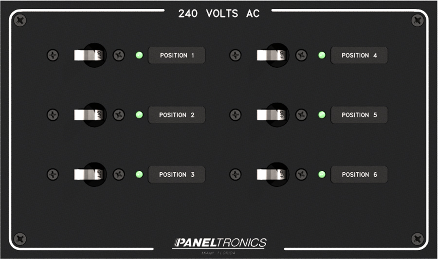 Marine Circuit Breaker Paneltronics Standard AC 6 Position Breaker ...